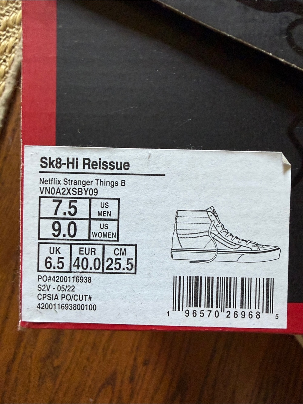 Vans Stranger Things High-Top Sneakers - unisex. With box. EUC - Picture 6 of 6